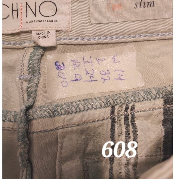 Chino by Anthropologie Slim Fit Crop Pants Khaki Women's Size S waist 26 - Picture 8 of 8